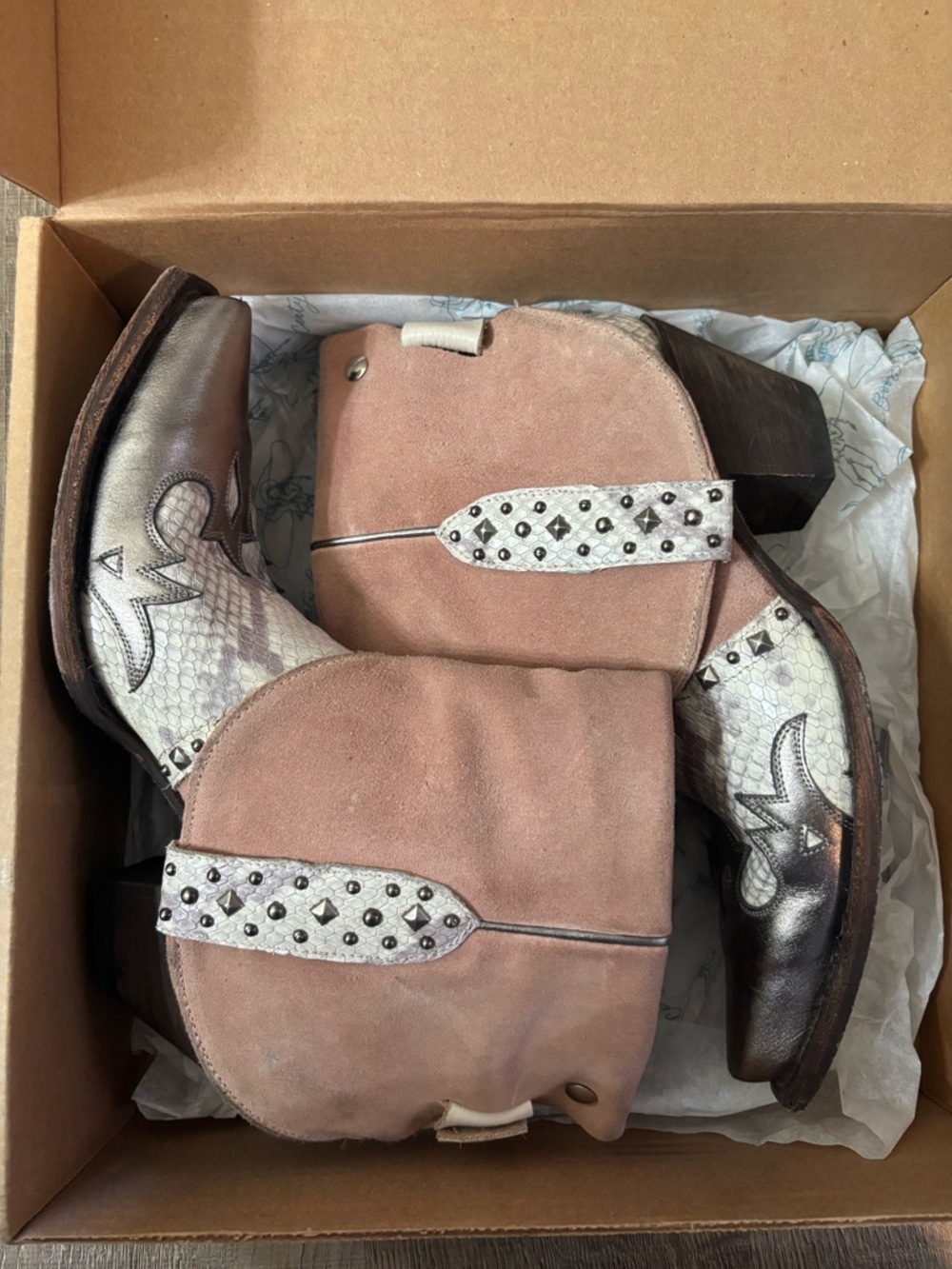Canty Boots (pink and silver)